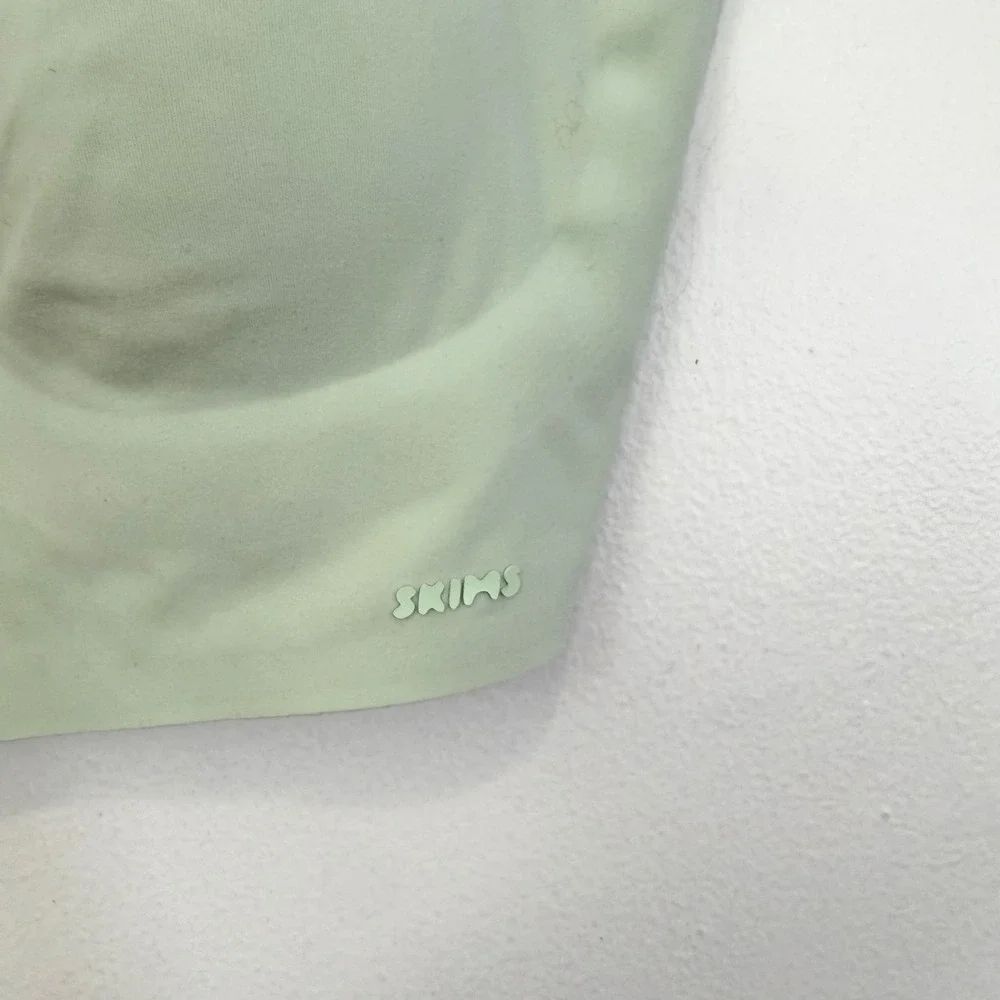 SKIMS Fits Everybody Square Neck Bra Mint Green Size Medium
